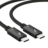 LUIRSAY Thunderbolt 5 Kabel, [Intel-zertifiziert] 80Gbps Thunderbolt 5 Kabel mit 240W Schnellladen, 16K/8K Display, bis zu 120Gbps Videobandbreite für für MacBook, Laptop, Monitor, Dockingstation(1m)