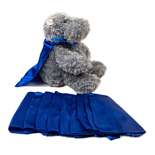 Everfan Royal Blue Mini Superhero Cape - Set of 10 | Plush Toy Capes | Doll Superhero Capes