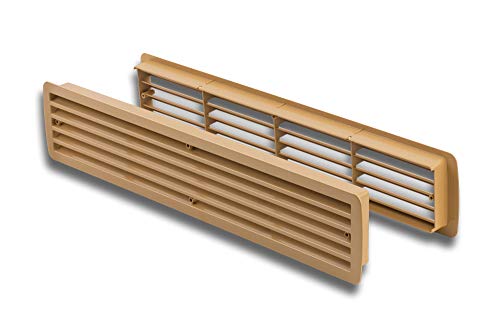 K-TECH-PRO Rejilla de ventilación de puerta de plástico, color haya