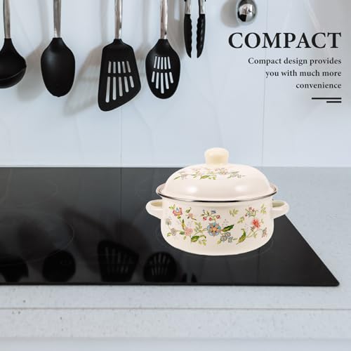 Marmite émaillée induction antiadhésive compacte pour la cuisson maison