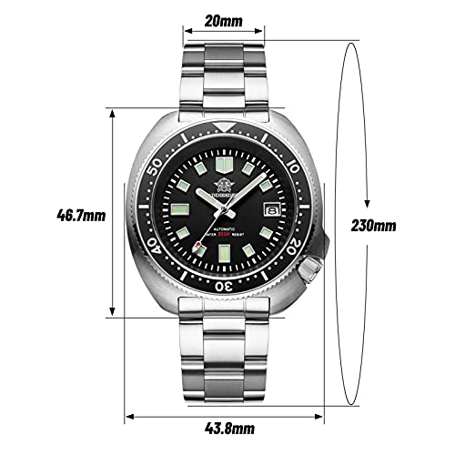 ADDIESDIVE Automatic Watches Man Luminous Mechanical Diver's Watch NH35A Movement Stainless Steel Bracelet