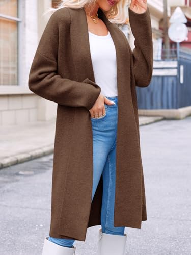 Image of Saodimallsu Womens Long Cardigan Sweaters Chunky Open Front Oversized Slouchy Knit Fall Trendy Coatigan Jackets