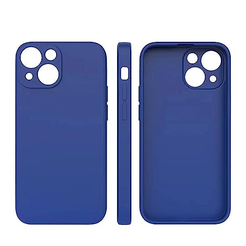 Coque iPhone 14 silicone premium bleu marine finition soft-touch élégante