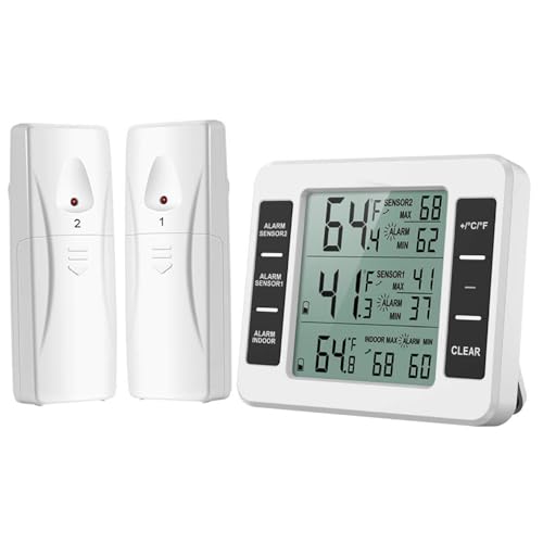 Thermomètre intérieur et extérieur sans fil avec alerte de température