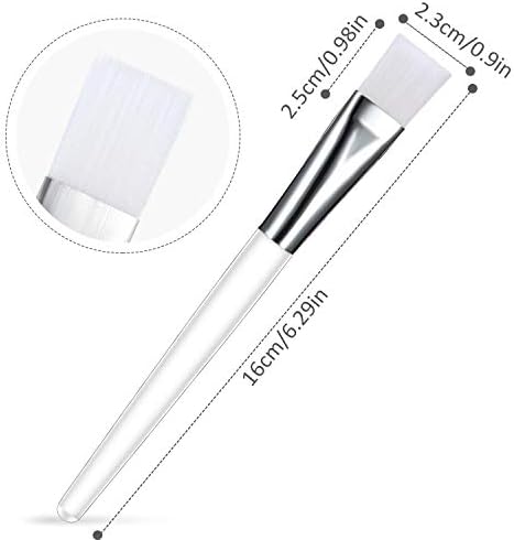 BELICIA 6Pcs Facial Brushes, Soft Fan Mask Brushes, Synthetic Bristles, Multi-Color, For Face Mask, Facial Brush Set