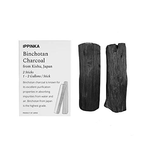 Binchotan Water Purifying Charcoal from Kishu, Japan - 2 Sticks, 1 Stick Filters Up 1-2 Gallons of Water