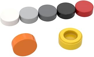 1x1 Round Tile 1000 Pieces, 98138 Bricks Compatible with Major Brand Bricks, 40+ Colors, DIY for Pixel Mosaic Art (26 Black)