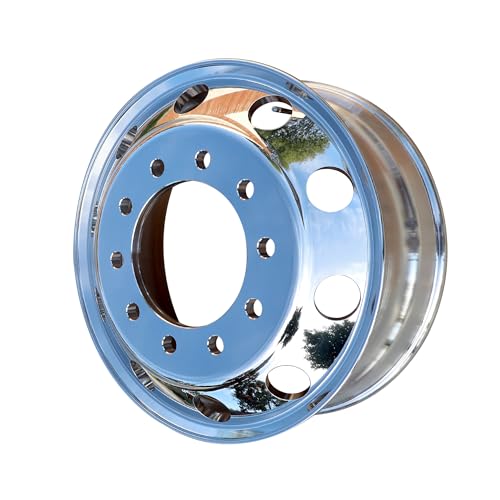 FL908 Tire and Rim Combination - 2011-2022 Freightliner & Western Star 3 Aluminum Truck Wheels Both Sides Mirror Polished 22.5' x 8.25' Hub Piloted Forged Truck Wheels Rims for Commercial Trucks