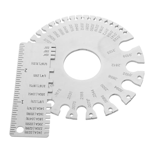 KICHOUSE Wire Gauge Tool Dual Side Metal Sheet Thickness Gauge Measuring Device for Sheet Metal Work