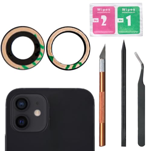 Cristal de cámara para iPhone 12 y 12 Mini con adhesivo y herramientas