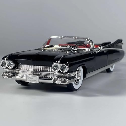 Image of 1:24 Scale Cadillac Eldorado Toy Car for Kids Collection Diecast Metal Model Car with Light Sound Pull Back Openable Door
