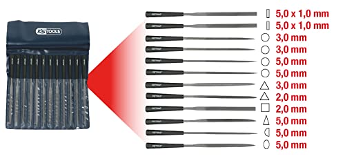 KS Tools 145mm Needle Files Set (12 Pieces)