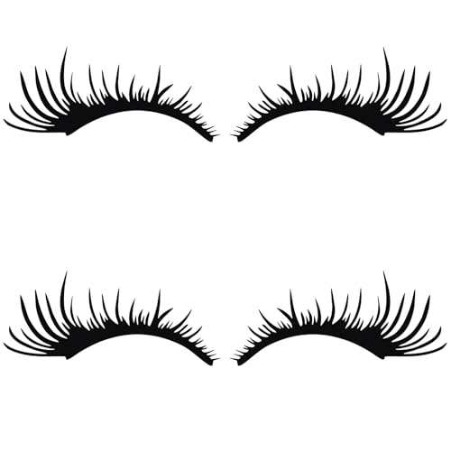 Car Eyelashes for Headlights Black Car Lashes Sticker Funny Car Headlight Eyelashes Vehicle Body Sticker Windshield Decal for Vehicle Exterior Decoration