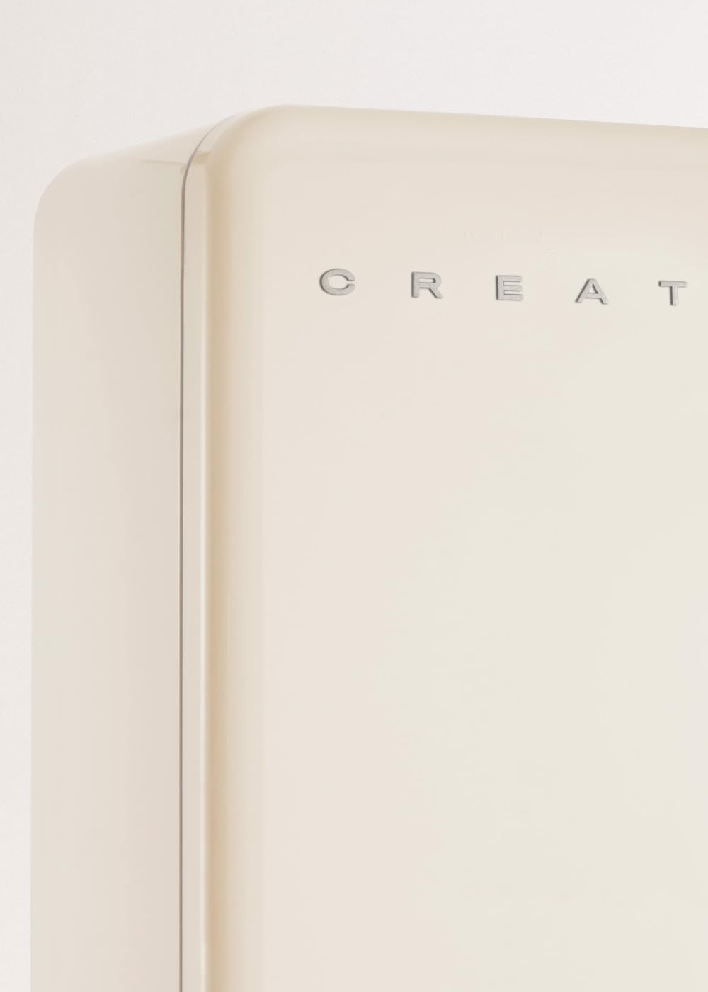 CREATE / RETRO FRIDGE COMBI 185 SILVER/Frigorífico combi blanco roto maneta plata con congelador 401L / 190W. sistema No Frost. 3 estantes. 2 cajones. regulador temperatura. 70x65x185 cm