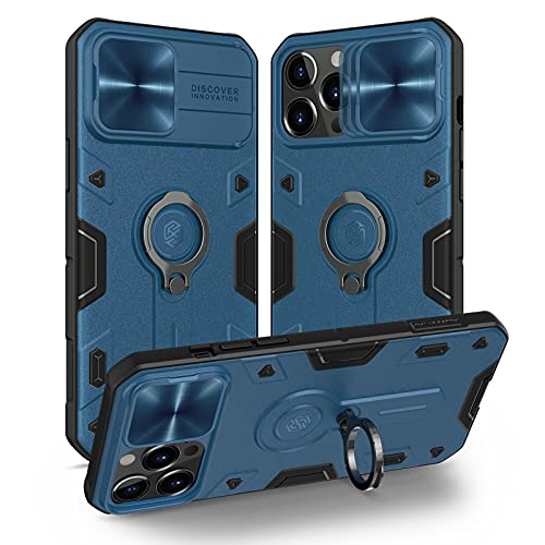 Case for iPhone 13 Pro Max 2021 Case Blue - Nillkin CamShield Armor Case for iPhone 13 Pro Max with Kickstand - Slide Camera Protection Cover - Military Grade 6.7'' (2021) (Blue)