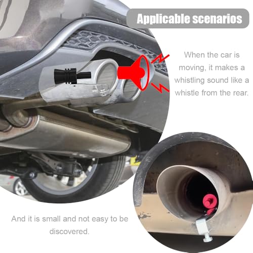 HQRNYP 2PCS Car Turbo Whistle, Turbo Sound Whistle Exhaust Muffler, XL Size Aluminum Alloy Universal Exhaust Sound Booster, Auto Accessories Car Roar Maker Spout Muffler Pipe Flute for Most Vehicles