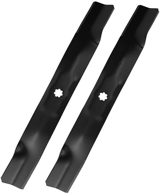 （2 Pack） AM141034 Lawn Mower High Lift Blade Compatible with 42 Inch Deck John Deere D105 D110 LT160 LA135 Z225 - Heavy Duty Blade Replaces AM141034 AM141032 M154062 AM137327 M15406