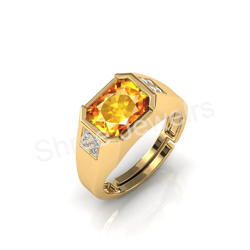 Bague réglable saphir jaune : en plaqué or, oubliez les problèmes de taille de doigt - 4