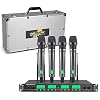 Mikrofon-Sets G-MARK G14S Funkmikrofon Drahtloses Mikrofonsystem 4-Kanal UHF 4 Handmikrofone Metallgehäuse Frequenz…
