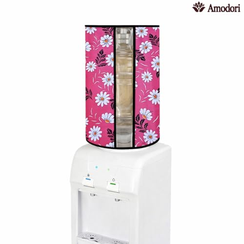 Image of Multicolor 20 Litre Water Dispenser Bottle Cover | Waterproof & Dustproof PVC Fabric | Reusable Protective Cover for 20L Water Can (floral-21)