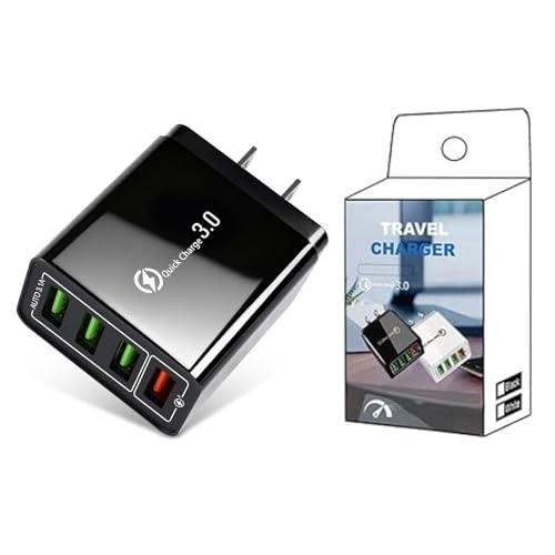 Hyper Charge Pro Charger 4-Port Wall with Intelligent Temperature Control for All Phones (Black)