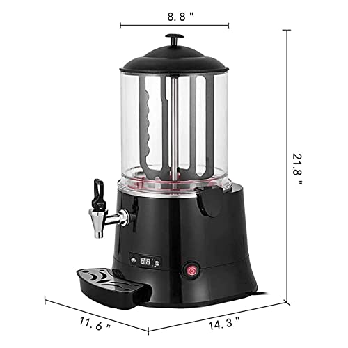 Commercial Hot Chocolate Maker(5L/10L),Chocolate Melter, Hot Chocolate Dispenser(30℃-90℃), Led Digital Display,for Heating Chocolate Coffee Milk Tea Juice Tea,5L