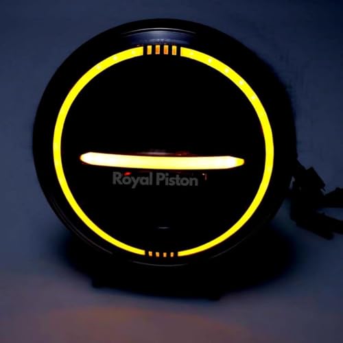 Image of Smart LED 7 inch Diamond-Cut Headlight | 75-110W 2023 CREE LED H4 Plug & Play Compatible With Royal Enfield, Thar, Gypsy (Royal Piston Minus)