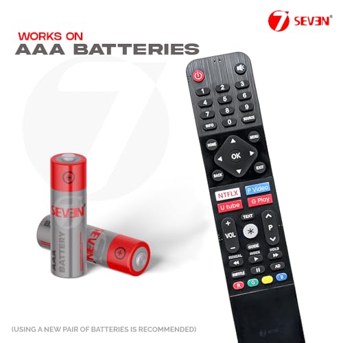 Image of 7SEVEN Compatible with Motorola TV Remote Control Suitable for Smart 4K LED UHD OLED Android Television Non Voice Command with Streaming Apps - Match Keys Exactly with Existing Remote Controller