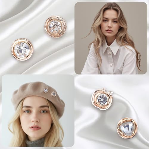 Image of 30 Pcs No Sew Invisible Buttons Pearl Brooch Button Women Reusable Pearl Cover Up Pin Removable Replacement Safety Button Dress Supplies Decoration for Girls Clothing Shirt Blouse Shawl Coat Christmas