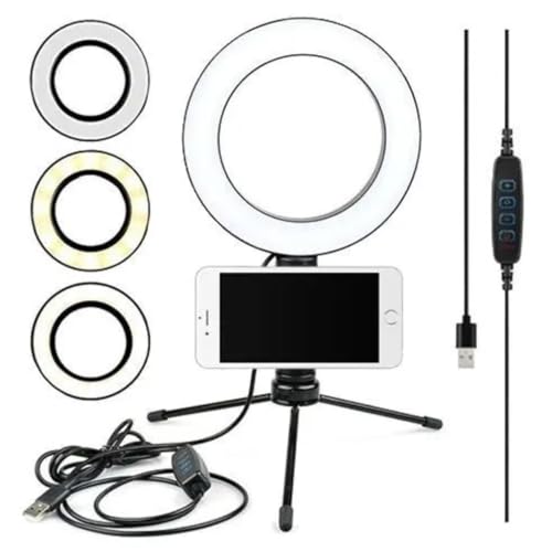 Ring Light LED 6 com Tripé de Mesa