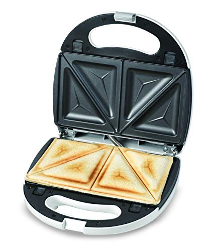 Kenwood 2-in-1 Sandwich Maker & Grill with 2 Sets of Non Stick Multifunctional Plates for Grilling and Toasted Sandwiches SMP01.A0WH White,
