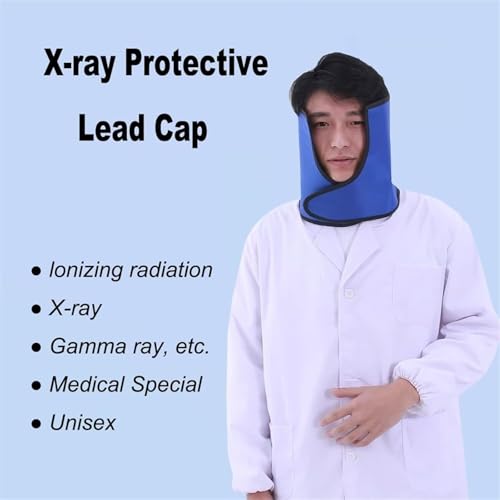 Collar de tiroides con proteccion contra la radiacion y gorra de plomo 0.35mmpb 3