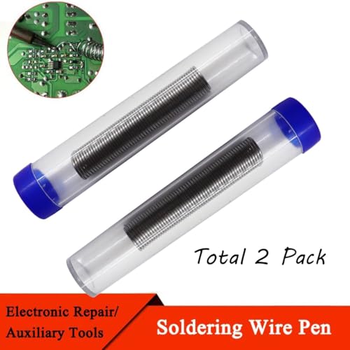 Image of Solder Wire Core Soldering Wire Pen Tin Melt Rosin Wire Desoldering Mobile Phone Instrument Repair Welding Tool Kits Electronic Accessory 0.8mm 2 Pack