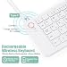 Aolso Foldable Bluetooth Keyboard,Pocket Size Portable Keyboard with Number Pad,Mini Wireless Folding Keyboards for iOS Android Windows PC Tablet phone ipad-White