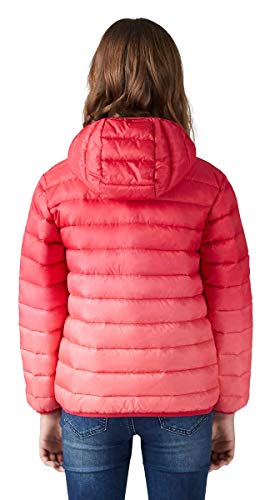 Eddie Bauer Girls Reversible Hooded Down Jacket (Pink Ombre/Red, Large 14/16) #TOP4