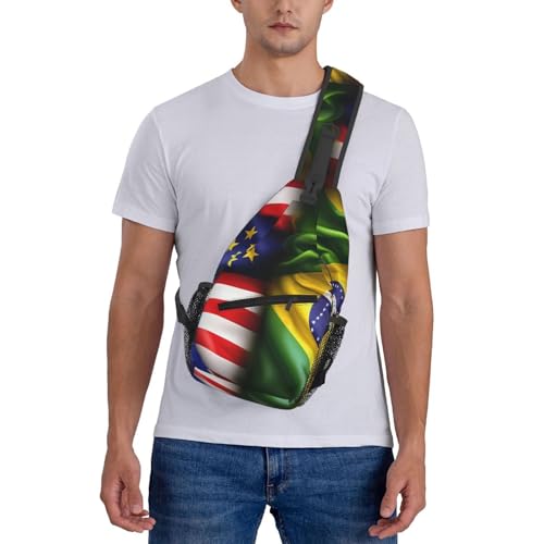 Mochila tipo bandolera con estampado de banderas miniatura 7