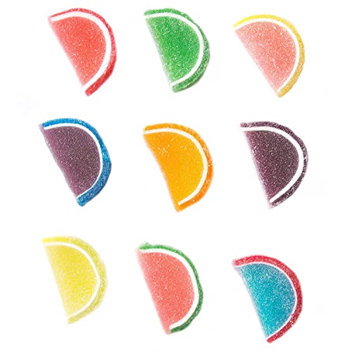 Oh! Nuts Jelly Fruit Slices Assorted Candy - 5 LB Bulk / 160 ct. Traditional Old Fashioned Halloween Candy, Gummy Sweets Confection Candies, Free of Dairy, Gluten, Egg, Fat, Soy, Gelatin, Shellfish