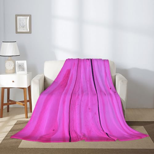 Couverture flanelle rose vif 127x152 plaid lit canapé toutes saisons