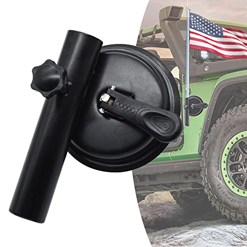 RCRBT Universal Suction Cup Type Vehicle Flagpole Bracket Multi-Function Flag Pole Kit for ATV UTV Jeep Wrangler & House