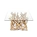 Produktbild invicta INTERIOR Design Teakholz Couchtisch Driftwood mit Glasplatte eckig Tisch Treibholz Holztisch Wohnzimmertisch