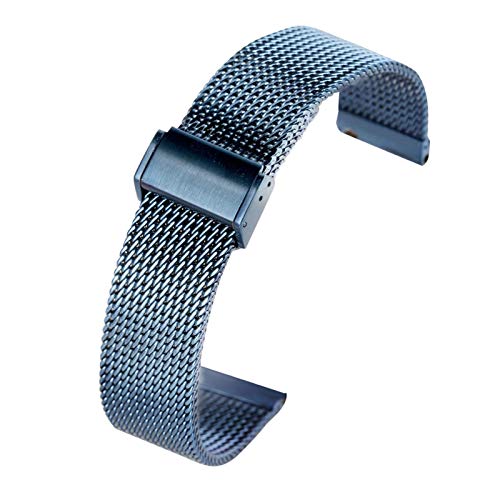 Bracelet de montre universel bleu 18mm 20mm 22mm acier inox