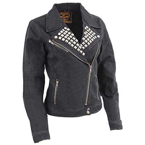 Amazon.com: Milwaukee Leather MDL2000 Ladies Black Denim Jacket