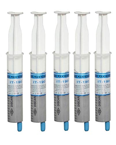TechyTech Pack of 5 Thermal Compound Paste Use in Coolers Heat Sink for CPU and Chipsets (Grey, 30 g) (Pack of 5)