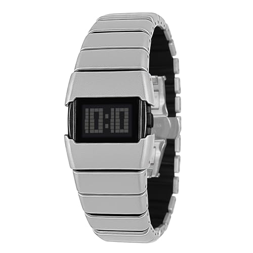 Image of Shocknshop Digital Sleek Minimal Design Multifunctional Electronic LED Black Dial Unisex Wrist Watch for Men Women -WCH376