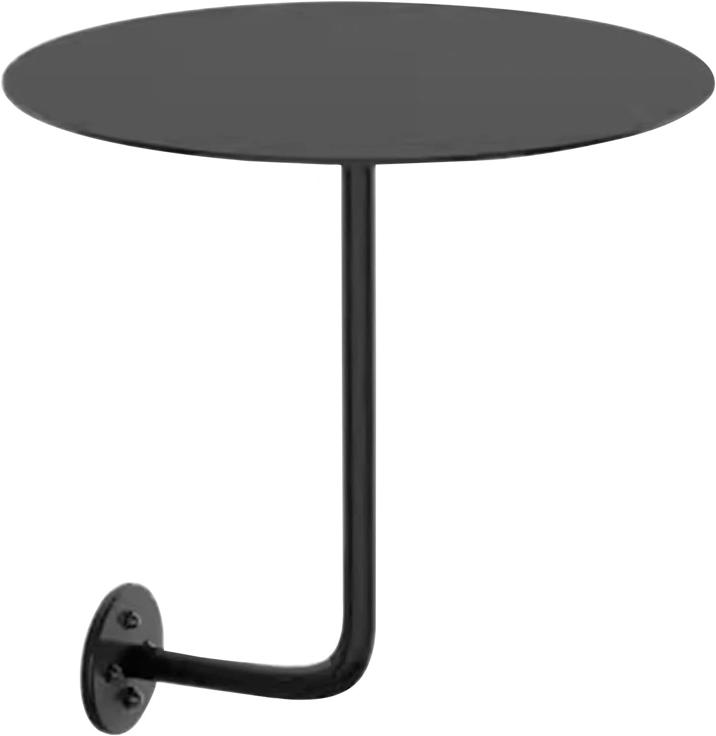 Round Pub Bar Table,Round Pub Table Black Metal Iron Wall-Mounted L - Shape Bar Tables Cocktail Table Bistro Table Bar Tables Easy to Install Cocktail Table Bistro Table/Save Space Small