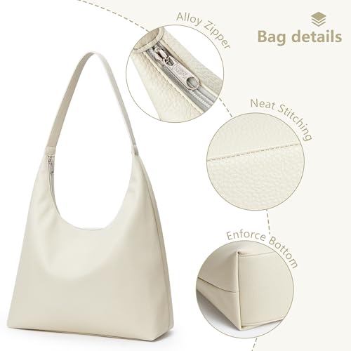 Image of KALIDI Casual Tote Bag Vegan Leather Hobo Zipper Work Bag Weekender Shoulder for Women Shoulder Travel Purse