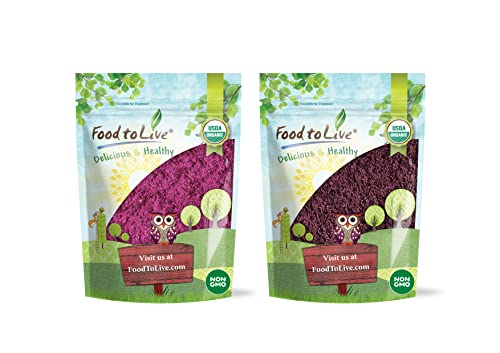 Food To Live Organic Fruits Powder Bundle - Organic Red Dragon Fruit Powder, 1 Pound And Organic Acai Berry Powder, 1 Pound - Non-Gmo, Kosher, Raw, Vegan, Great For Drinks #TOP25
