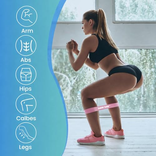 Image of WIKDAY Resistance Bands for Working Out Exercise Loop Bands Workout Bands Set for Men Women Body Stretching, Crossfit Training, Home Workout, Physical Therapy, Booty Legs, Set of 5