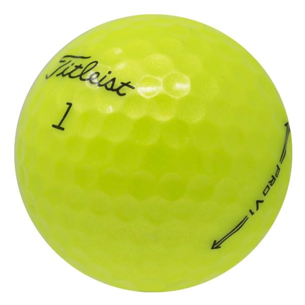 LostGolfBalls - Titleist Pro V1 Yellow Golf Balls in Good Condition, 2021 Year Model, Recycled Used Golf Balls, AAA Quality, Yellow