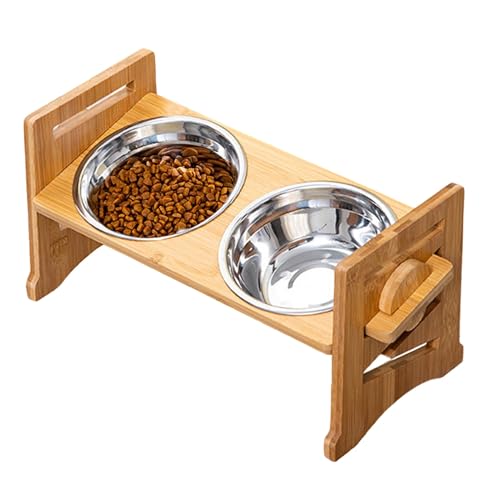 Gamelles surélevées pour chien dotées d'un support portable réglable
